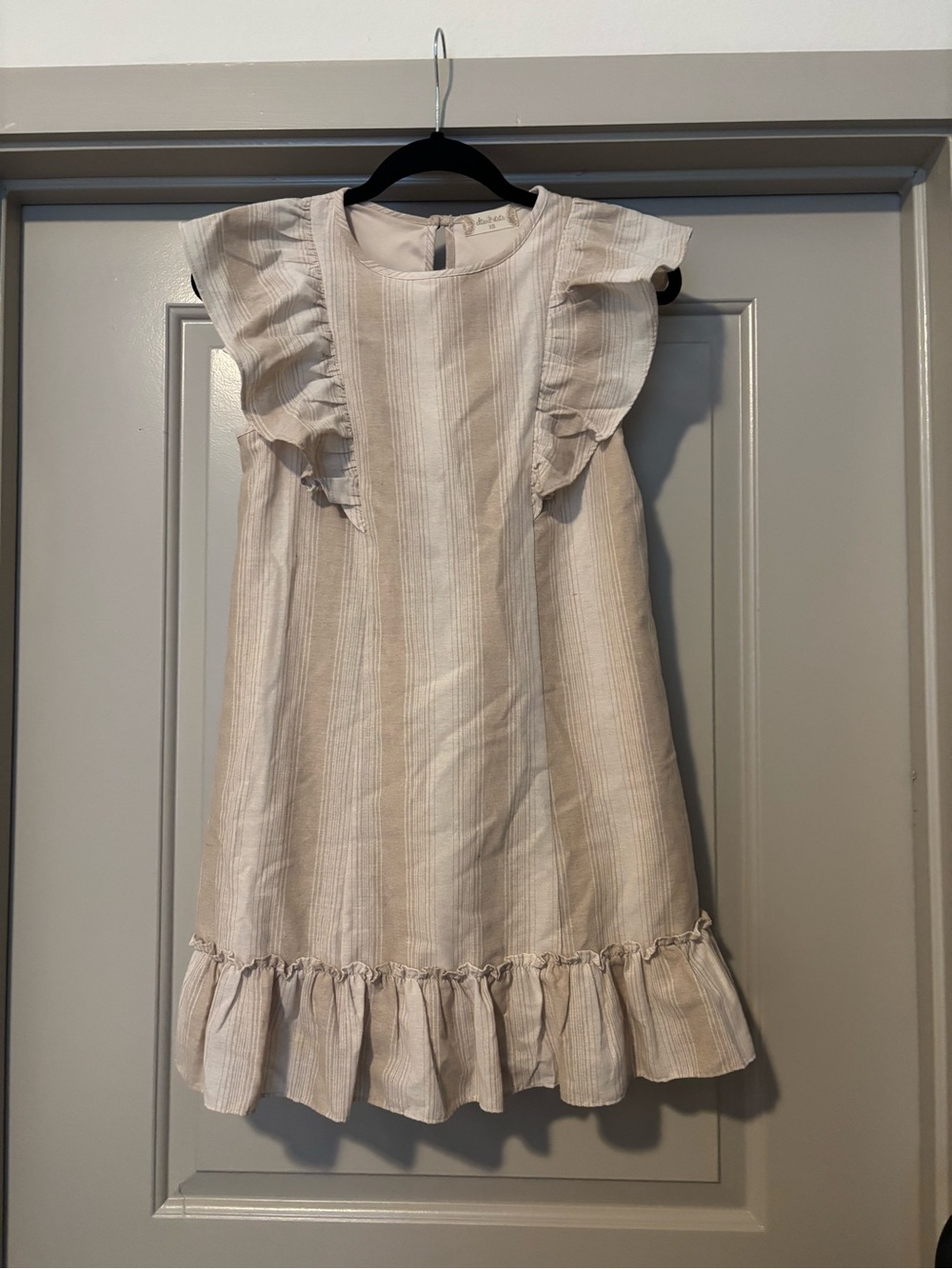 Altar’d State Cream Ruffle-Trim A-Line Dress